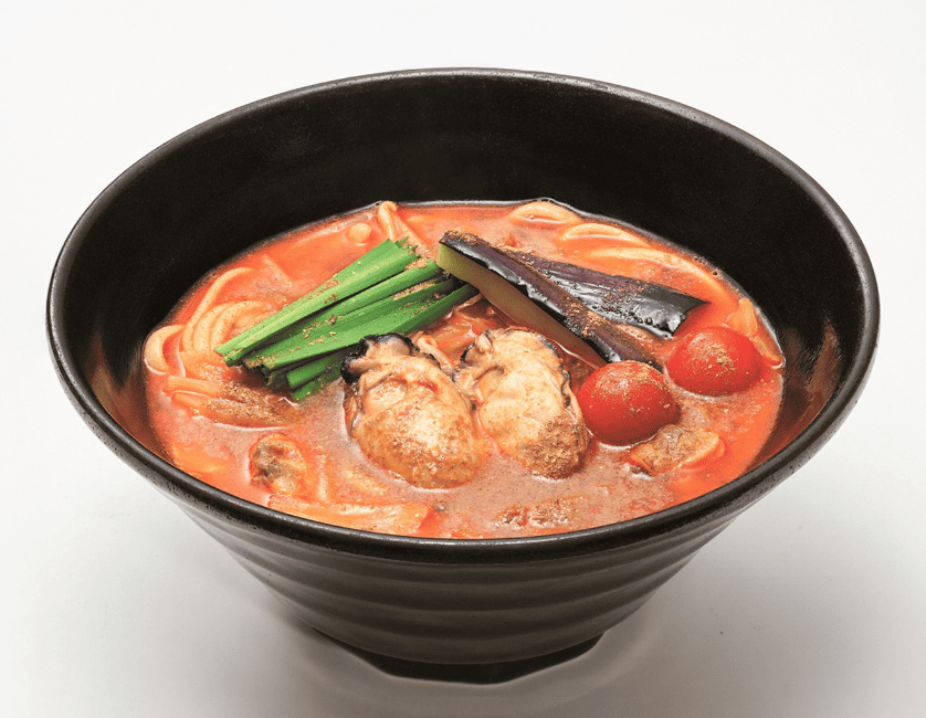 備中手延べうどん びんむぎ 蒸し牡蠣の麻辣うどん