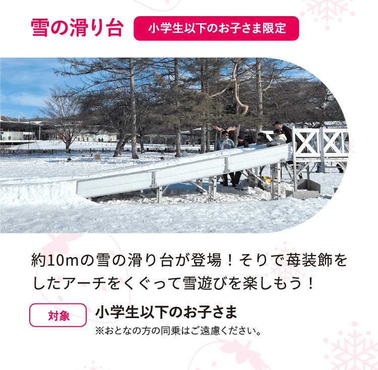雪の滑り台