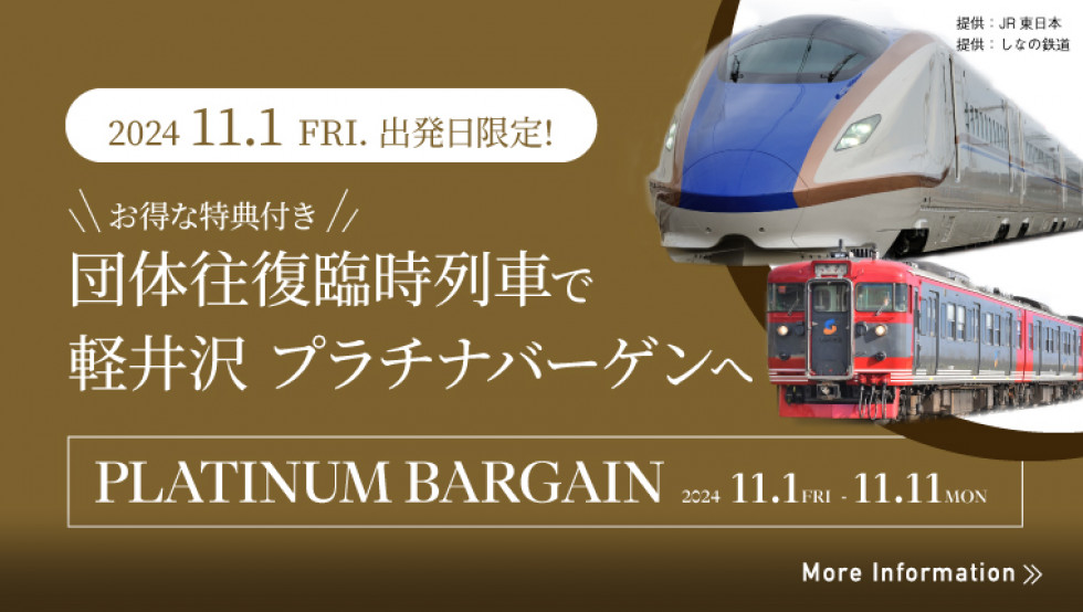 プラチナバーゲン初日限定！団体臨時往復列車『プリンスエクスプレス・プラチナエクスプレス』運行について