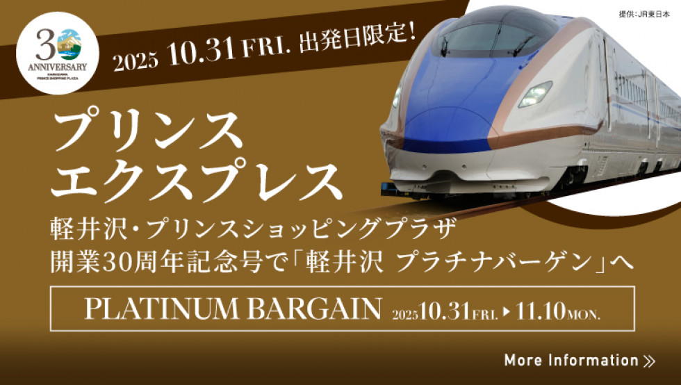 プラチナバーゲン初日限定！団体臨時往復列車『プリンスエクスプレス・プラチナエクスプレス』運行について